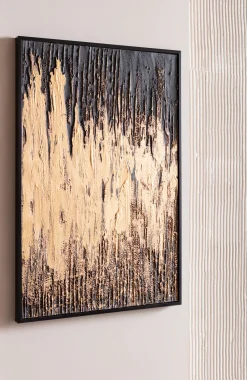 KARE Gerahmtes Bild Abstract Schwarz 80x120cm