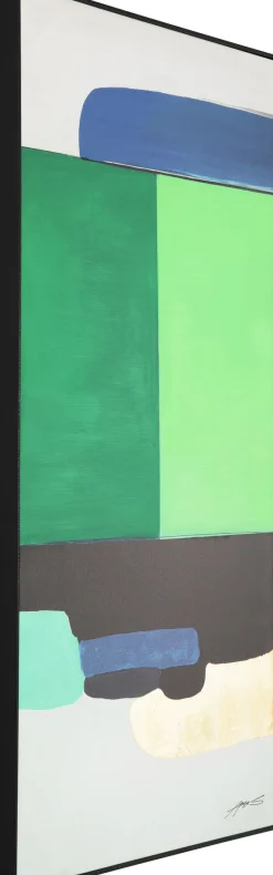 KARE Gerahmtes Bild Abstract Shapes Grün 73x143cm