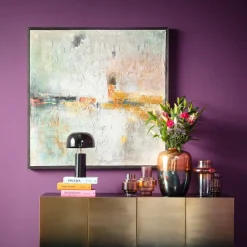 KARE Gerahmtes Bild Dust Gold 120x120cm