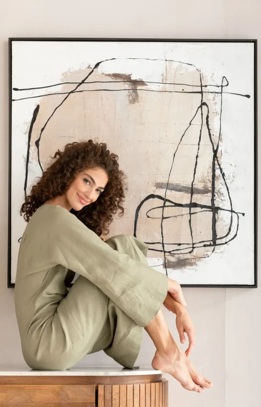 KARE Gerahmtes Bild Dust Grau 100x100cm