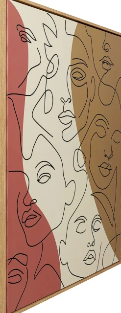 KARE Gerahmtes Bild Faccia Arte Tri Colore 90x120cm