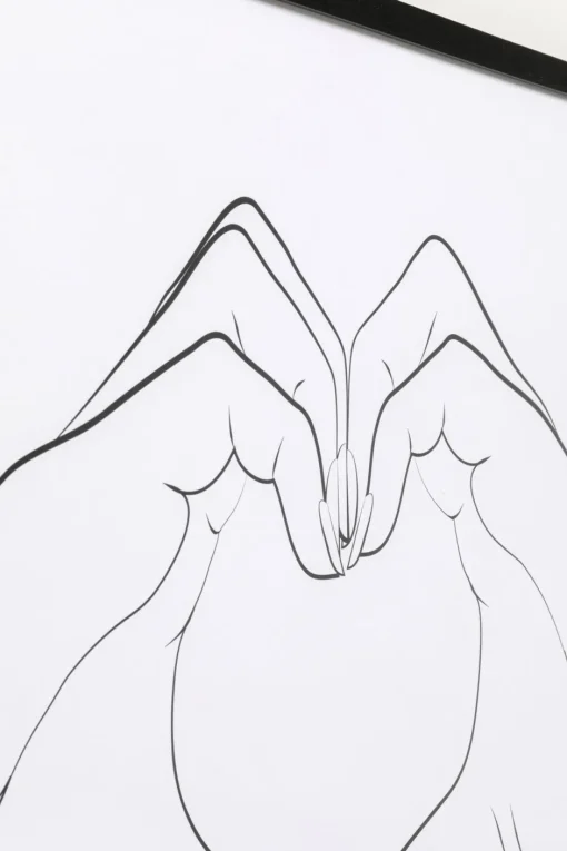 KARE Gerahmtes Bild Heart Hands 103x73cm