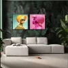 KARE Gerahmtes Bild Sun Hat Woman Gelb LED 80x80cm
