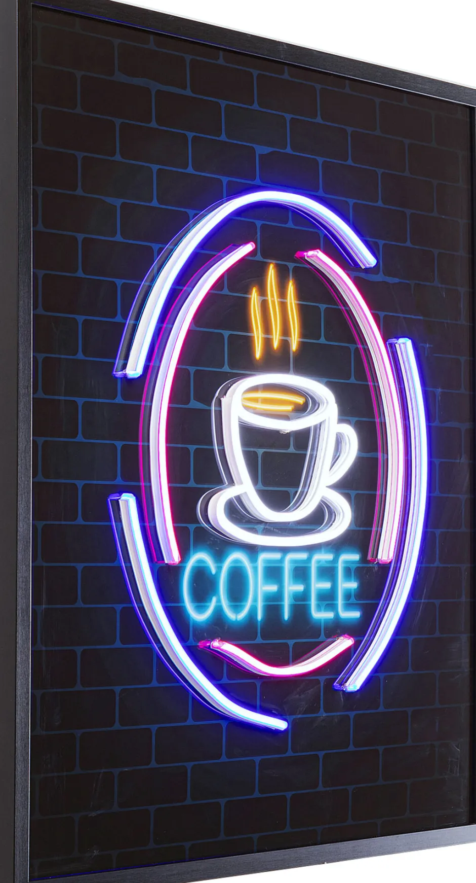 KARE Glasbild Coffee LED 80x80cm