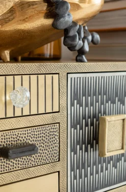 KARE Highboard Chalet Gold 13 Schübe
