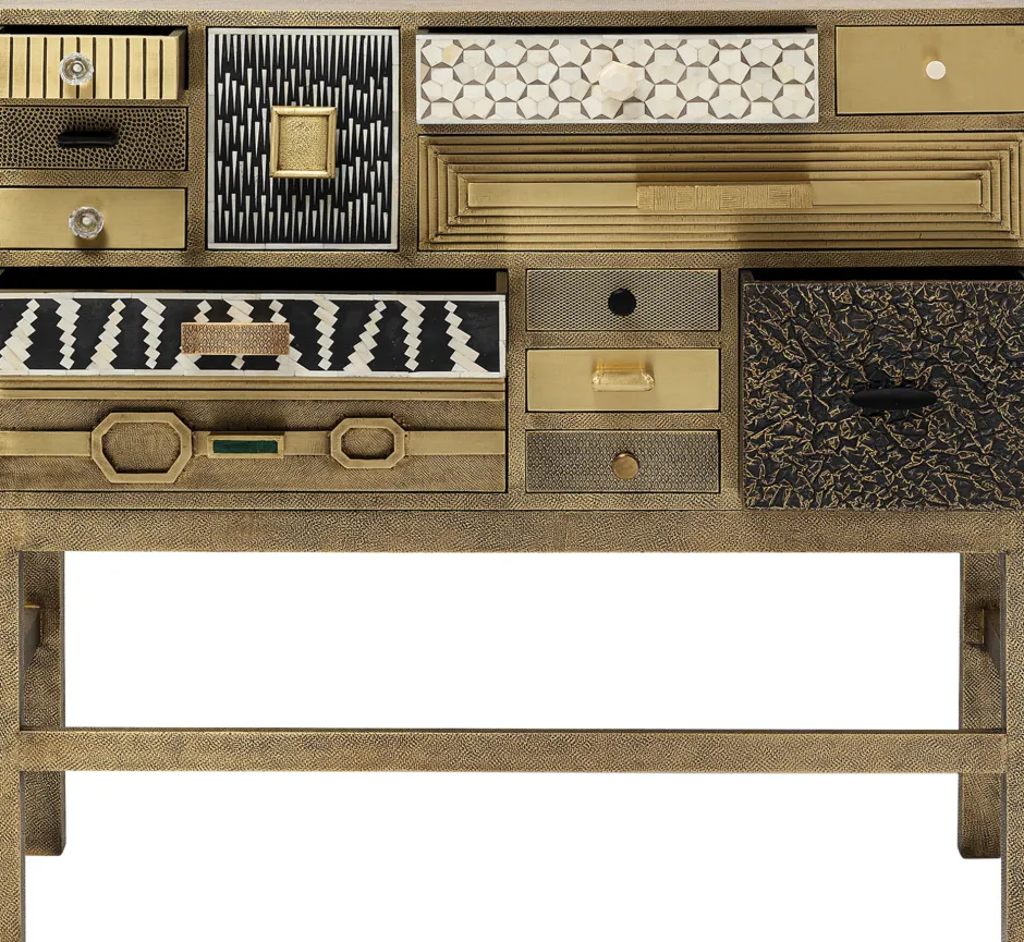 KARE Highboard Chalet Gold 13 Schübe