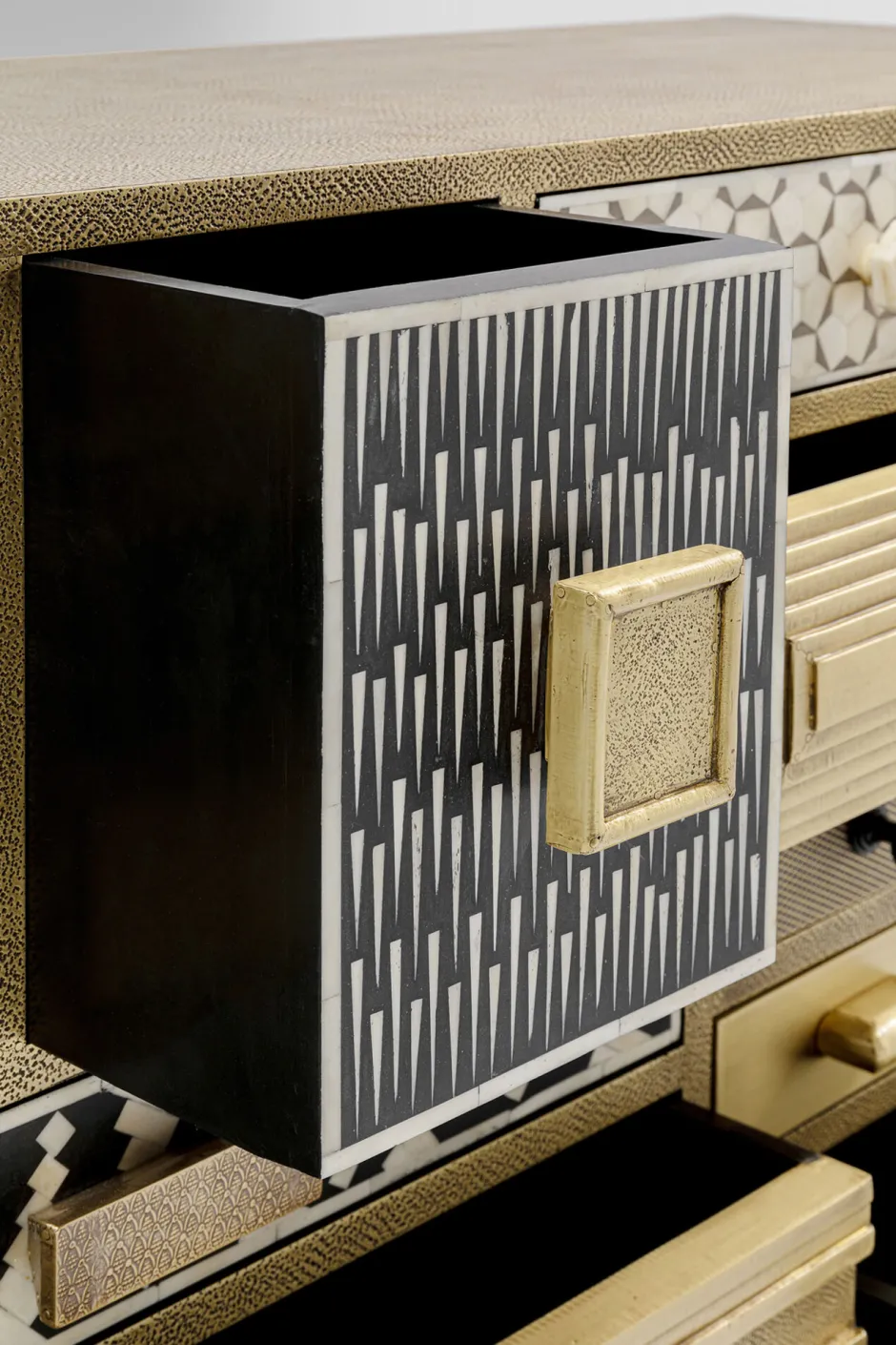 KARE Highboard Chalet Gold 13 Schübe