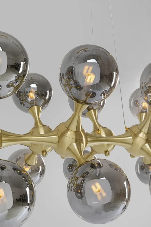 KARE Hängeleuchte Atomic Balls Brass 140cm