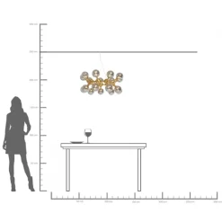 KARE Hängeleuchte Atomic Balls Brass Ø74cm