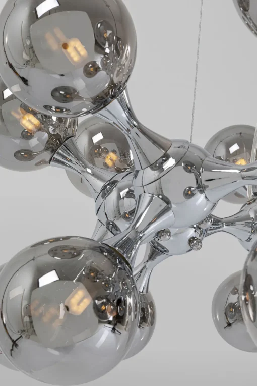KARE Hängeleuchte Atomic Balls Silber Ø74cm