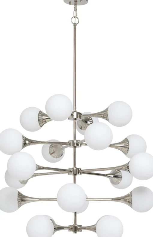KARE Hängeleuchte Bulb Fiction 20 Silber Ø102cm