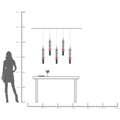KARE Hängeleuchte Candy Bar Colore 100cm