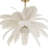 KARE Hängeleuchte Feather Palm Weiß Ø87cm
