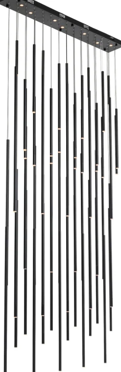 KARE Hängeleuchte Living Vegas Deluxe Schwarz Matt LED