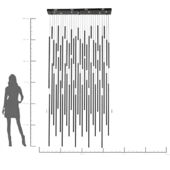 KARE Hängeleuchte Living Vegas Deluxe Schwarz Matt LED