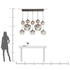 KARE Hängeleuchte Sphere Smoke 160cm