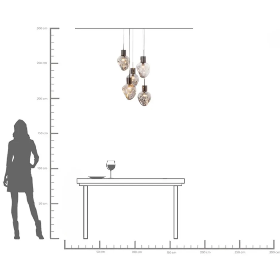 KARE Hängeleuchte Supernova Smoky Cinque Ø50cm