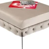KARE Hocker Bellissima Velvet Taupe 80cm