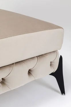 KARE Hocker Bellissima Velvet Taupe 80cm