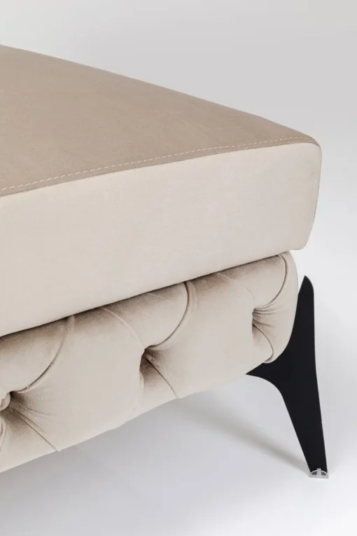 KARE Hocker Bellissima Velvet Taupe 80cm