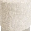 KARE Hocker Berry High Silber Beige Ø39cm