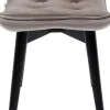 KARE Hocker Black Vicky Velvet Grau 46x59cm
