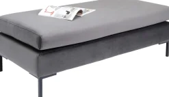 KARE Hocker Gianni Velvet Grau Schwarz