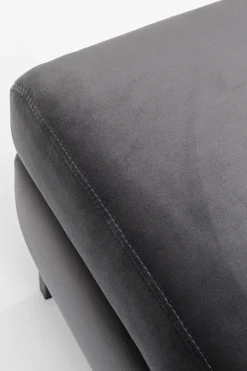 KARE Hocker Gianni Velvet Grau Schwarz