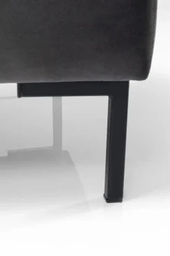 KARE Hocker Gianni Velvet Grau Schwarz