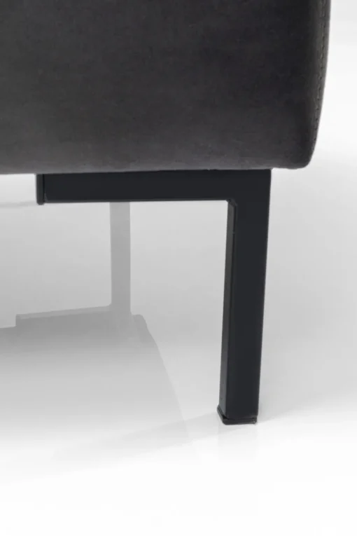 KARE Hocker Gianni Velvet Grau Schwarz