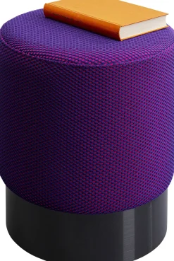 KARE Hocker Jody Lila Mesh Schwarz Ø35cm