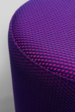 KARE Hocker Jody Lila Mesh Schwarz Ø35cm
