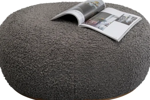 KARE Hocker Pebble Boucle Grau 81cm