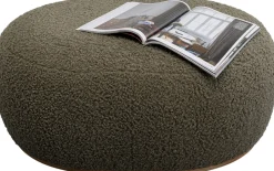 KARE Hocker Pebble Boucle Oliv 81cm