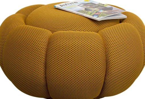 KARE Hocker Peppo Bloom Gelb Ø72cm