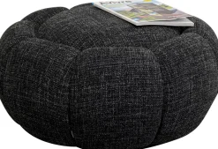 KARE Hocker Peppo Bloom Melange Schwarz Ø72cm