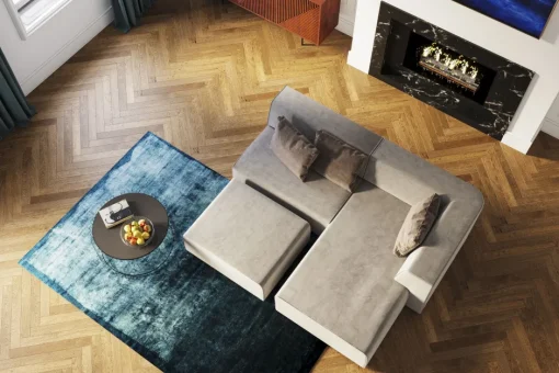 KARE Infinity Ottomane Elements Grau Rechts