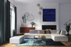 KARE Infinity Ottomane Semi Elements Grau Rechts
