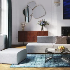 KARE Infinity Ottomane Semi Elements Grau Links