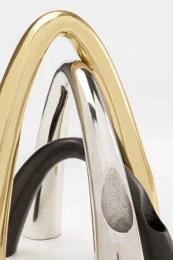 KARE Kerzenständer Bow Duo Schwarz 13cm