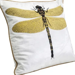 KARE Kissen Glitter Dragonfly Weiß 40x40cm