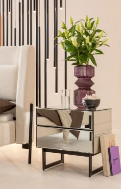 KARE Kommode Klein Soran Schwarz 49x50cm