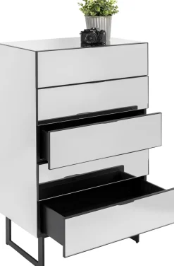 KARE Kommode Soran 5 Schübe Schwarz 65x114cm