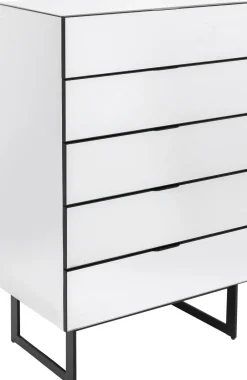 KARE Kommode Soran 5 Schübe Schwarz 65x114cm