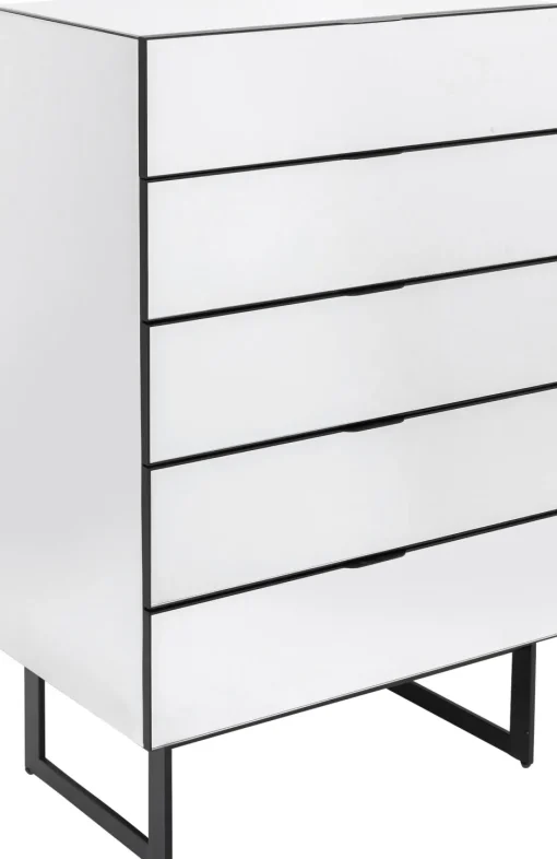 KARE Kommode Soran 5 Schübe Schwarz 65x114cm