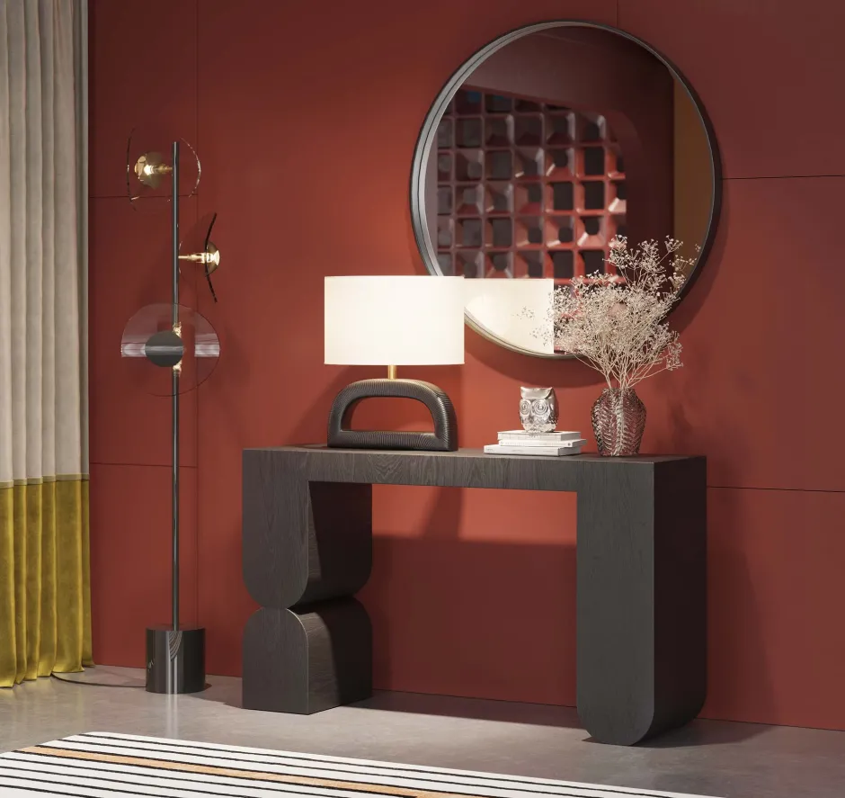 KARE Konsole Curve Schwarz 120x76cm