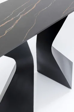 KARE Konsole Gloria Schwarz Keramik 140x81cm