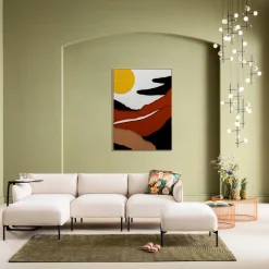 KARE Leinwandbild Artistic Sunrise Knitted 70x110cm
