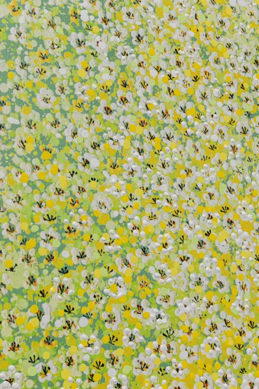 KARE Leinwandbild Flower Boat Grün Gelb 80x100cm