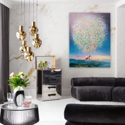 KARE Leinwandbild Flying Elephant At Night 120x160cm